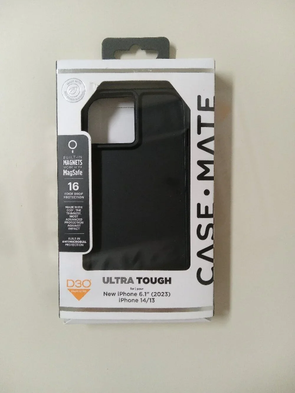 NIB Case-Mate Apple iPhone 15 13/14 compatible D3O Tough MagSafe Case - Black